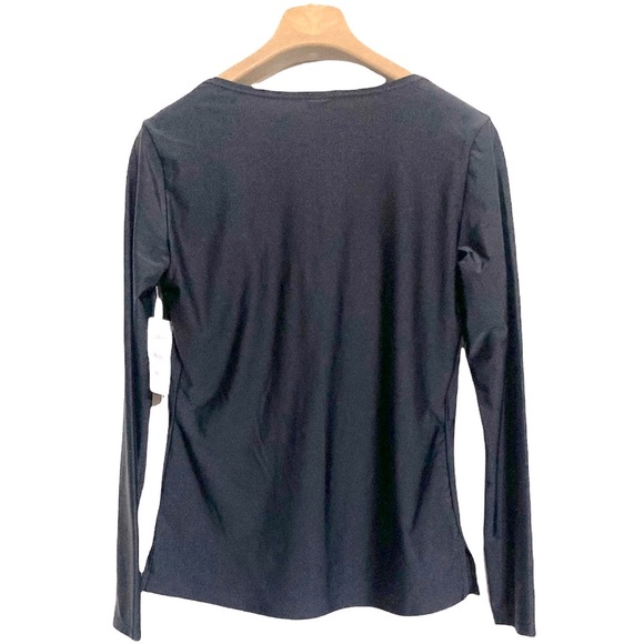 ❌SOLD❌LG•NWT•OLD NAVY•LACE UP LONG SLEEVE BLACK TOP• - Picture 3 of 6
